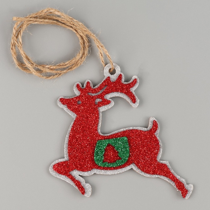 Украшение новогоднее из EVA  Украшение новогоднее из EVA "Олень" на клеевой основе