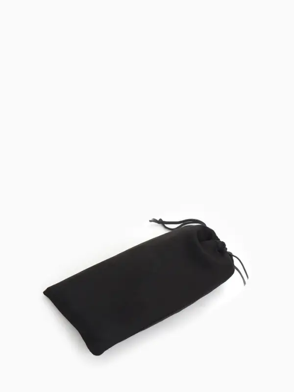 Чехол для очков на затяжке, плотность 110 г/м&sup2;, размер 8.7&times;0.5&times;17.5 см, чёрный