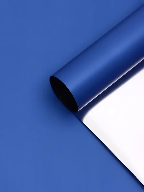 Пленка для цветов, «Серебряная сторона», синий, 57×57±1 см