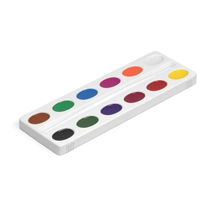 Акварель медовая ErichKrause Basic, 12 цветов, без кисти, пластик, картонный пенал