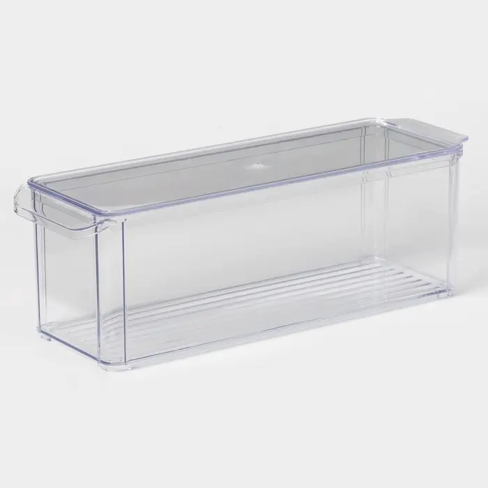 Контейнер для холодильника с крышкой IDEA, 10&times;30&times;10 см, пластик, прозрачный