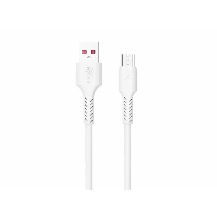Кабель VIXION PRO VX-17m, USB - micro USB, 2.1 А, 1 м, белый