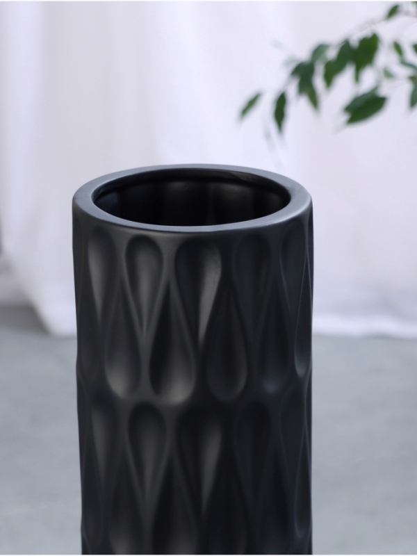 Ваза керамика напольная Ваза керамика напольная "Бруно" 58х15 см, чёрный