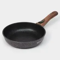 Сковорода KUKMARA Granit ultra blue, d=22 см, съёмная ручка, антипригарное покрытие, литой алюминий, синяя