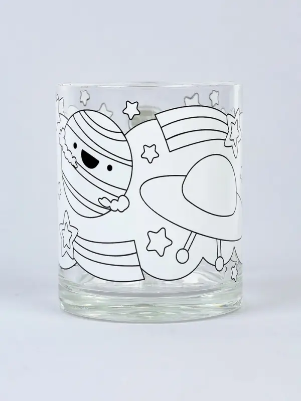 Кружка для росписи  + игрушка  "Космос" (краска в наборе)