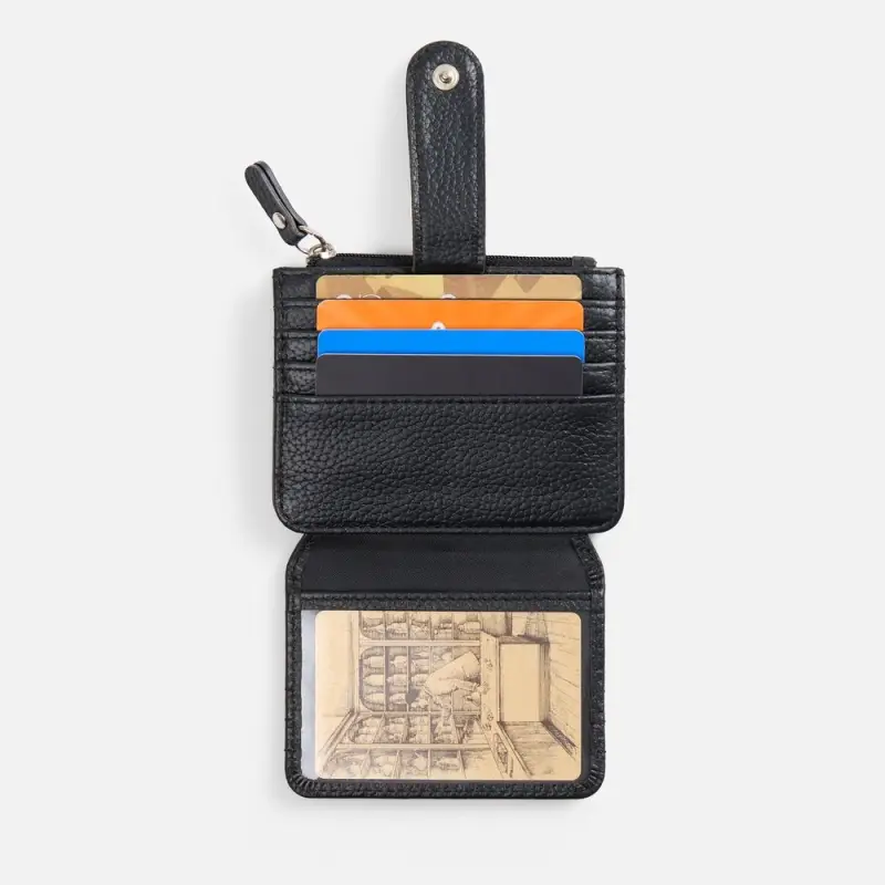 Картхолдер на молнии Unison, черный Картхолдер на молнии Unison, черный