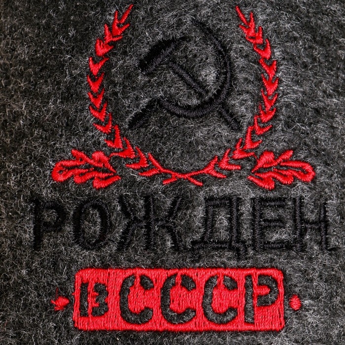 Тапочки банные с вышивкой  Тапочки банные с вышивкой "Рождён в СССР"