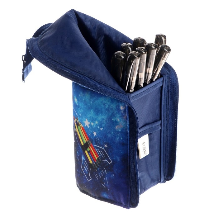 Пенал тубус-подставка, 85 х 210 х 65 мм, мягкий, тканевый, Calligrata, ПМО 12-20 Пенал тубус-подставка, 85 х 210 х 65 мм, мягкий, тканевый, Calligrata, ПМО 12-20 "Ракета"