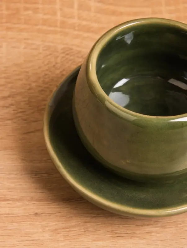 Соусник «Чашка», 8.5×8.5×6 см, керамика, зелёный Соусник «Чашка», 8.5×8.5×6 см, керамика, зелёный