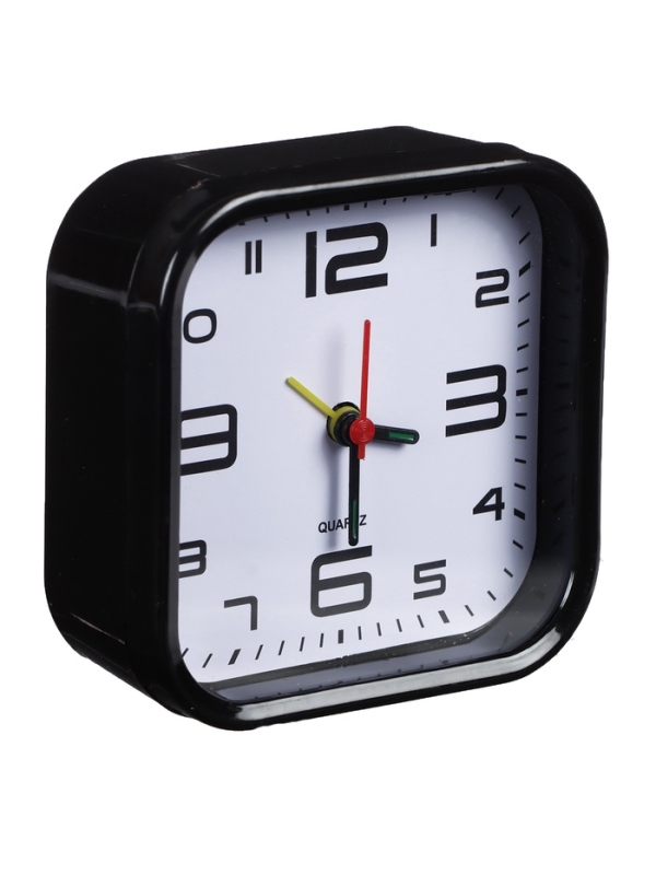 Часы будильник настольные, на батарейках, 9.7 х 4 см, циферблат 8.5 х 8.5 см Часы будильник настольные, на батарейках, 9.7 х 4 см, циферблат 8.5 х 8.5 см