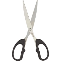 Ножницы КОМУС 190 мм с пластик. эллиптическими ручками, цвет черный