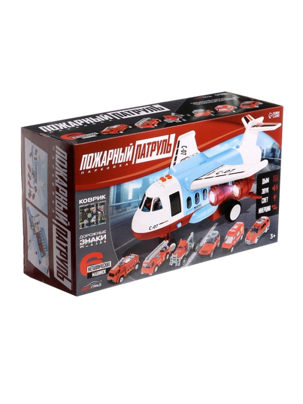 АВТОГРАД Парковка АВТОГРАД Парковка "Пожарный патруль", 6 машин, свет, звук, дым