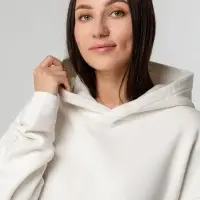 Худи оверсайз унисекс Tolla, молочное, размер XS/S