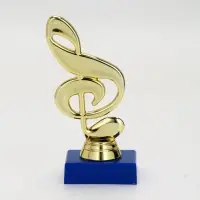Статуэтка наградная &laquo;Скрипичный ключ&raquo;, пластиковая, 14.5&times;6.5&times;6 см, цвет золотой