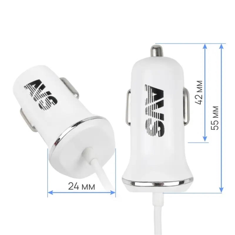 Автомобильное зарядное устройство AVS с mini USB CMN-213 (1,2А)