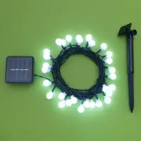 Гирлянда &laquo;Нить&raquo;, 4.5 м, уличная, с насадками &laquo;Шарик&raquo;, IP44, 30 LED, 2 режима, солнечная батарея, тёмная нить, свечение белое