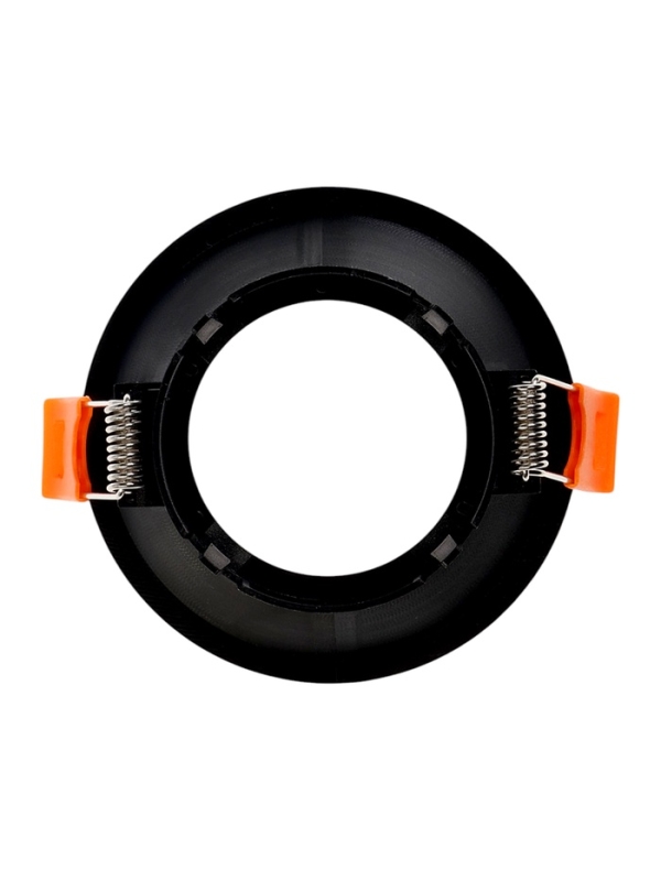 Светильник встраиваемый под лампу MR16, круг, пластик, черный