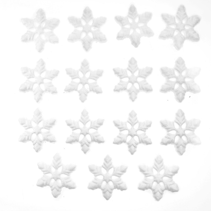 Основа для творчества и декорирования «Снежинка», набор 15 шт., размер 1 шт. — 8 × 8 × 1,5 см