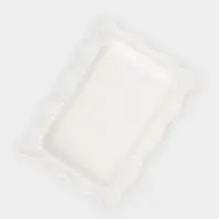 Блюдо сервировочное Breeze, 25&times;19&times;2 см, фарфор, белое