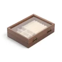 Шкатулка для украшений, 9 ячеек, 8 полос, 20&times;15&times;5 см