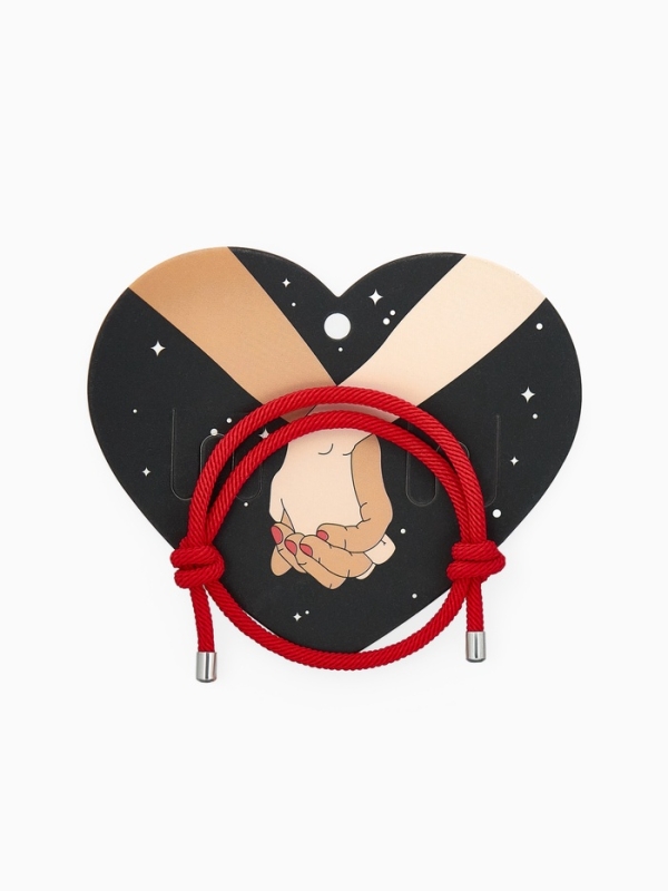 Браслет-оберег «Красная нить» защита, цвет красный в серебре, d=6