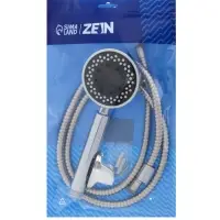 Набор для душа ZEIN Z0205, шланг 150 см, гайки металл, держатель, лейка 5 режимов, хром