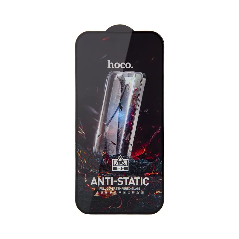 Защитное стекло iPh 15/iPh 16 Full Screen HD Anti-Static G10 Hoco Black без упаковки (25 шт./уп) Защитное стекло iPh 15/iPh 16 Full Screen HD Anti-Static G10 Hoco Black без упаковки (25 шт./уп)