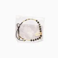 Браслет "Лила" длина 16 см, цв. чёрный, золотистый Браслет "Лила" длина 16 см, цв. чёрный, золотистый