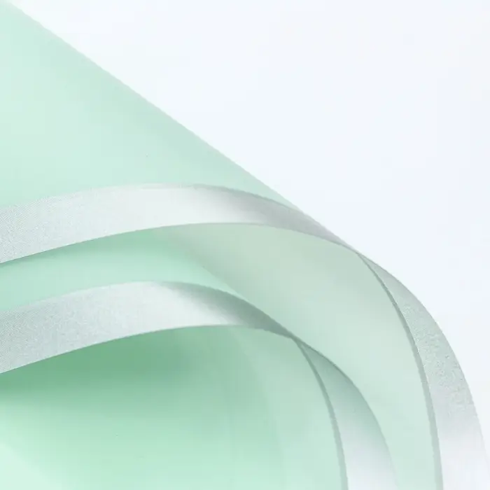 Пленка для цветов, «Серебряный кант», зелёный пастельный, 57×57±1 см Пленка для цветов, «Серебряный кант», зелёный пастельный, 57×57±1 см