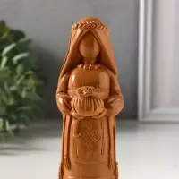 Фигурка - оберег &laquo;Денежная берегиня&raquo;, 14&times;6&times;6 см, красная глина