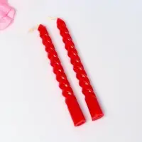 Свечи витые ароматические 1.5&times;15 см, 2 шт., роза