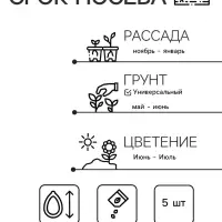 Семена цветов Эустома АВС розовая махровая, О, ц/п,5 шт.