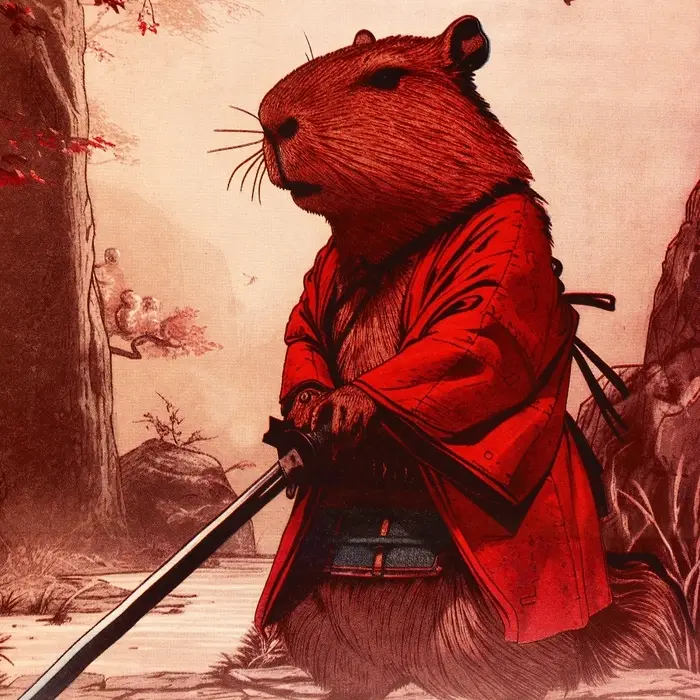 Пакет подарочный бумажный, «Самурай», 24×10.5×32 см