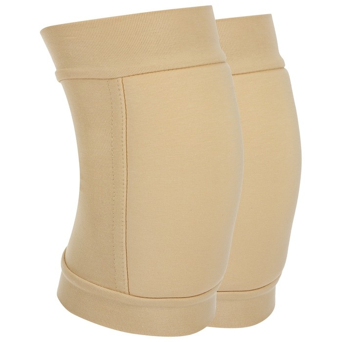 Наколенники для гимнастики и танцев Grace Dance, с уплотнителем, р. L, от 15 лет, цвет телесный