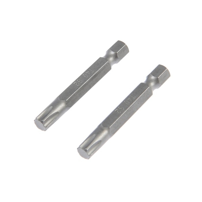 Биты ТУНДРА, намагниченные, сталь S2, T40 х 50 мм, 2 шт. Биты ТУНДРА, намагниченные, сталь S2, T40 х 50 мм, 2 шт.