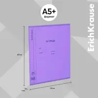 Тетрадь 24 листа в клетку, ErichKrause &laquo;Классика CoverPro Vivid&raquo;, пластиковая обложка, фиолетовая