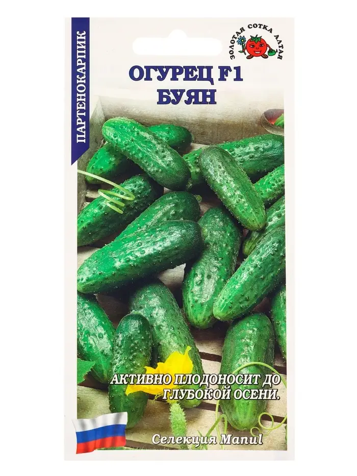 Семена Огурец Буян F1 огурец /Сотка/ 0,15г / партен. раннесп. 8-11см/*1500
