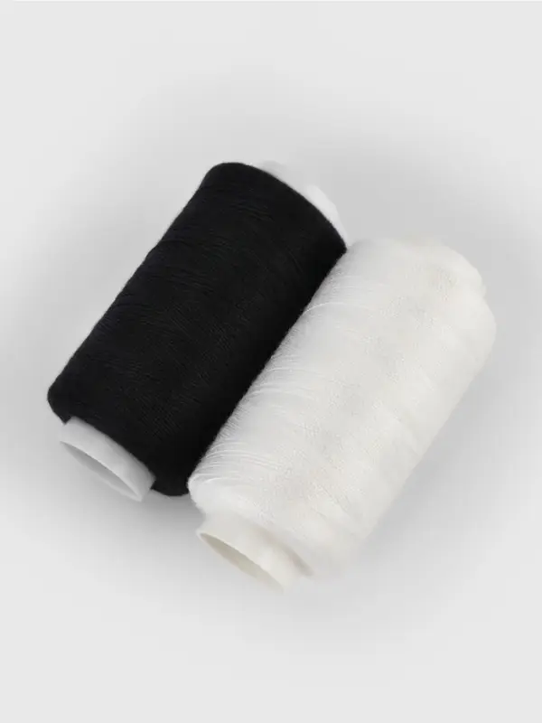 Набор ниток 40/2, 2 шт., 350 м, чёрный, белый Набор ниток 40/2, 2 шт., 350 м, чёрный, белый