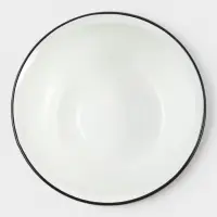 Миска эмалированная &laquo;Цветное печенье&raquo;, 4 л, d=28 см, с деколью, белая