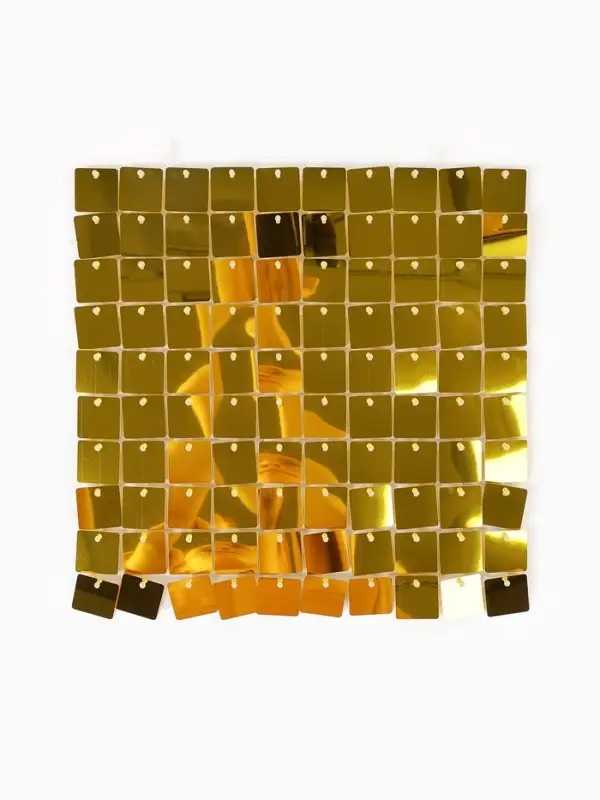 Панель с пайетками для фотозоны 30&times;30 см золотая