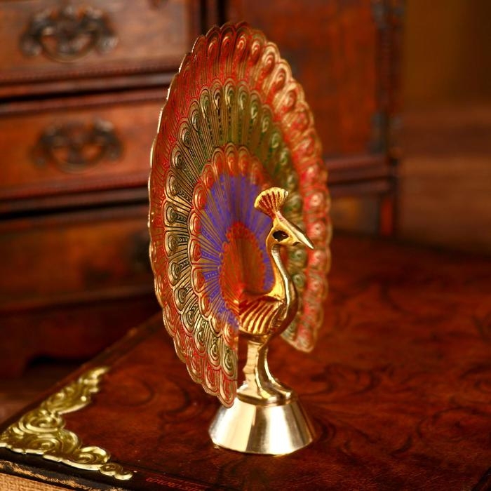 Сувенир Сувенир "Павлин" латунь 15.5х14х5 см