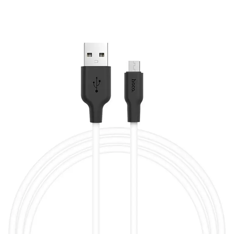 Кабель USB на MicroUSB 1M 2.4A X21 Plus HOCO белый