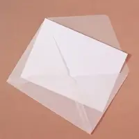Набор конвертов С6, 115&times;165 см, 30 штук, калька, без подсказа, без окна, без клея, 113 г/м&sup2;, прозрачные