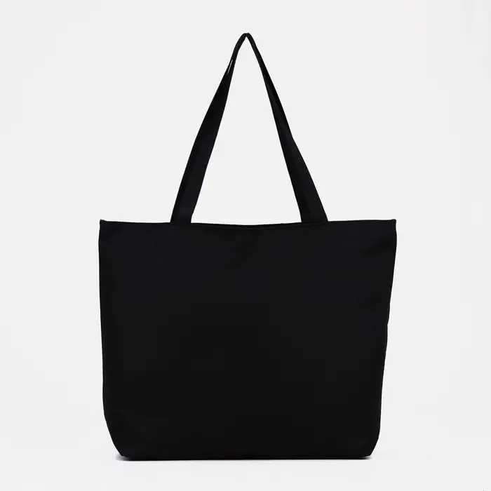 Сумка - шоппер с подкладкой, 42&times;9&times;32 см, чёрная