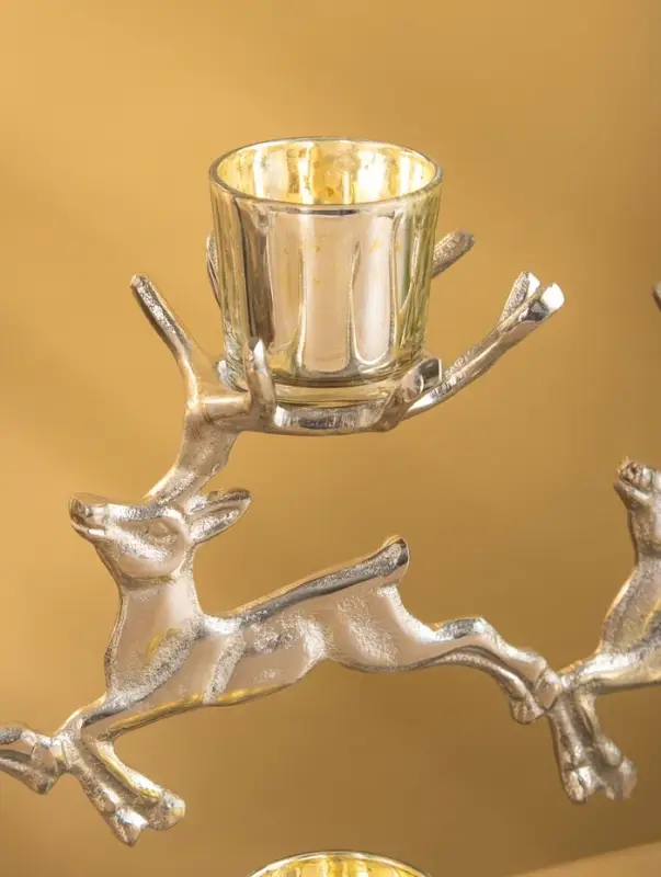 Сувенир Сувенир "Северные олени" 51х11,5х21,5 см, алюминий