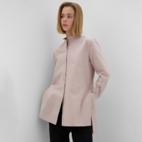 Рубашка женская удлиненная MINAKU: Casual Collection цвет серо-розовый, р-р 42