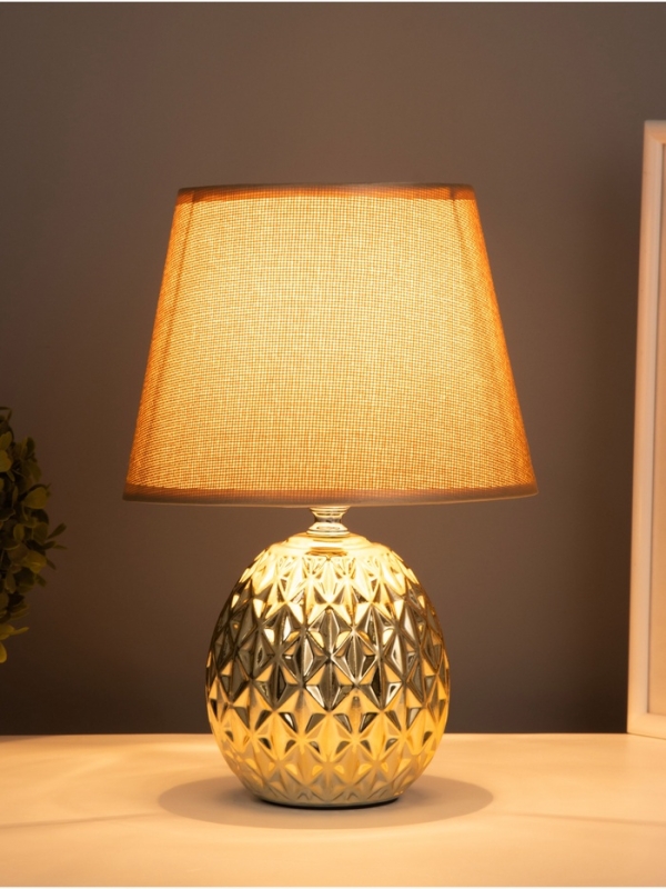 Лампа настольная Лампа настольная "Клео" 40Вт Е14 золото 19х19х27см