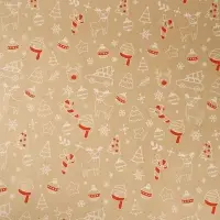 Бумага в тубусе крафтовая в рулоне &laquo;Новогодние мотивы&raquo;, 0.68 &times; 7 м