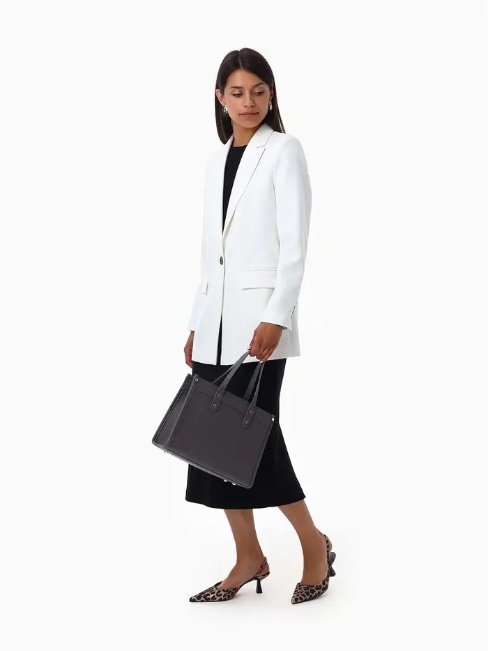 Сумка женская тоут TEXTURA на молнии, с кошельком, 30&times;10&times;24 см, тёмно-серый