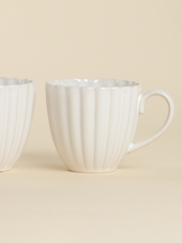 Набор кружек 2 шт  SL Home "Нимфея" 300 мл, цвет теплый белый